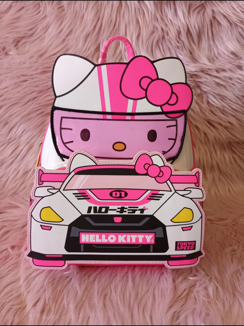 Loungefly Sanrio Hello Kitty Tokyo Speed Racer Cosplay Mini Backpack